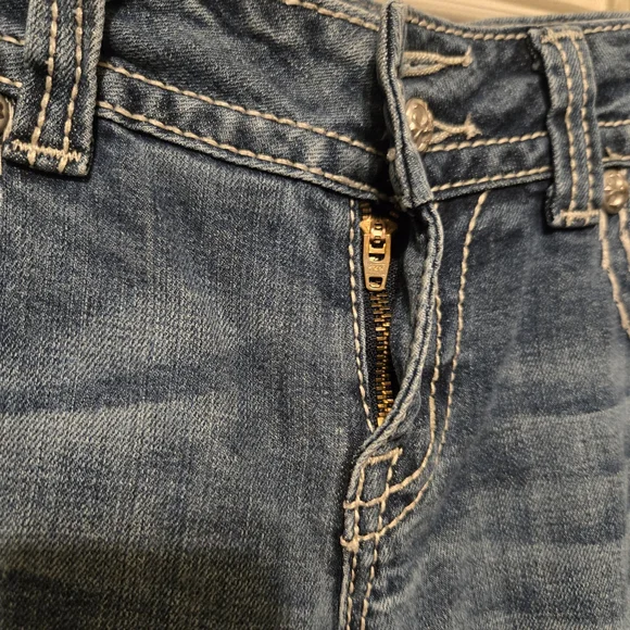 Miss Me Wide Leg Jeans in Denim Blue - Picture 4 of 14